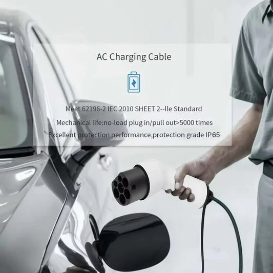 Câble de Recharge Type 2 pour Véhicule Électrique – Charge Rapide & Sécurisée